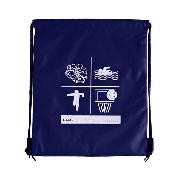 Zeco navy swimming PE Bag with drawstring