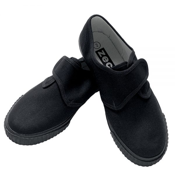 Velcro plimsolls black