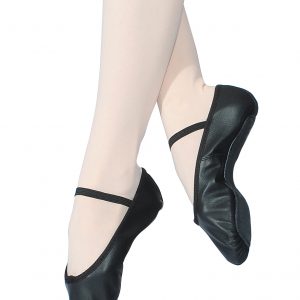 Roch Valley Standard Fit Black Leather Ballet Shoe