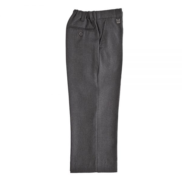 Standard Fit Grey Trouser with Waist Adjuster by Zeco