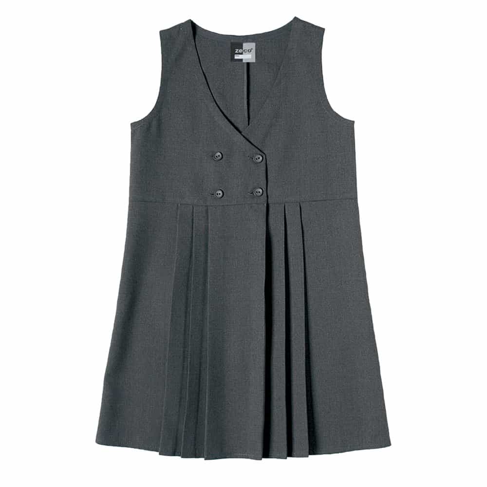 Four Button School Pinafore Dress by Zeco - Scallywagz Schoolwear