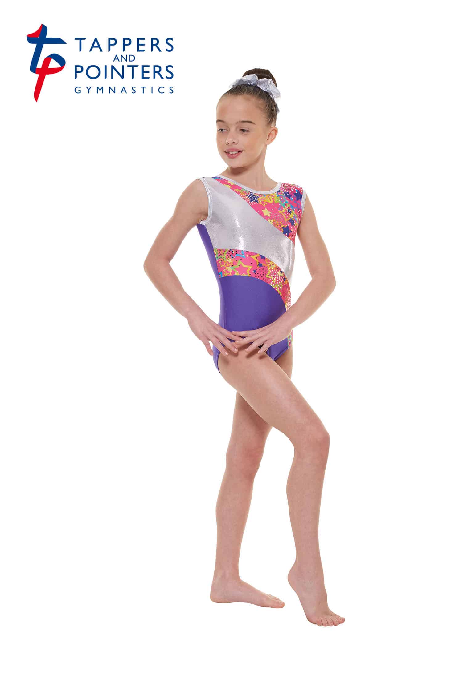 Tappers and Pointers Gymnastics Leotard PLUS Matching Hair Scrunchie Pink Gym 39 