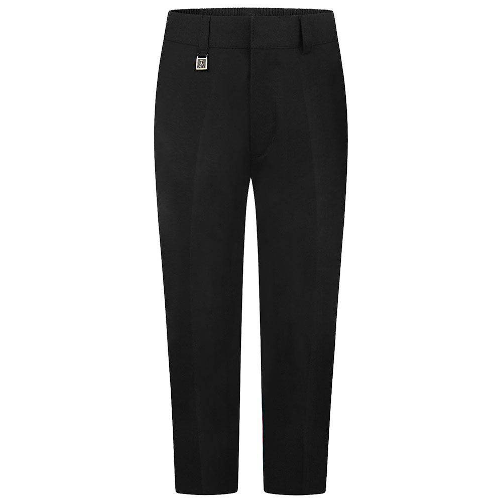 Boys Sturdy Trousers in Black and Grey By Zeco BT54 - Scallywagz Schoolwear
